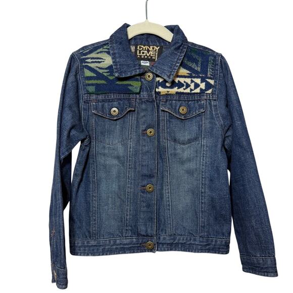 Cyndy Love Aspen Native American Pendleton Wool Denim Jacket Kid's Sz. 6 - Picture 1 of 6